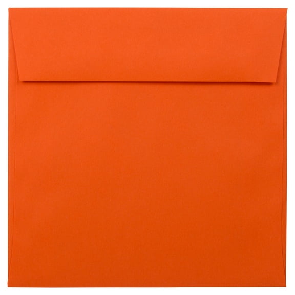 JAM Paper 5.5 x 5.5 Envelopes, Orange, 25/Pack