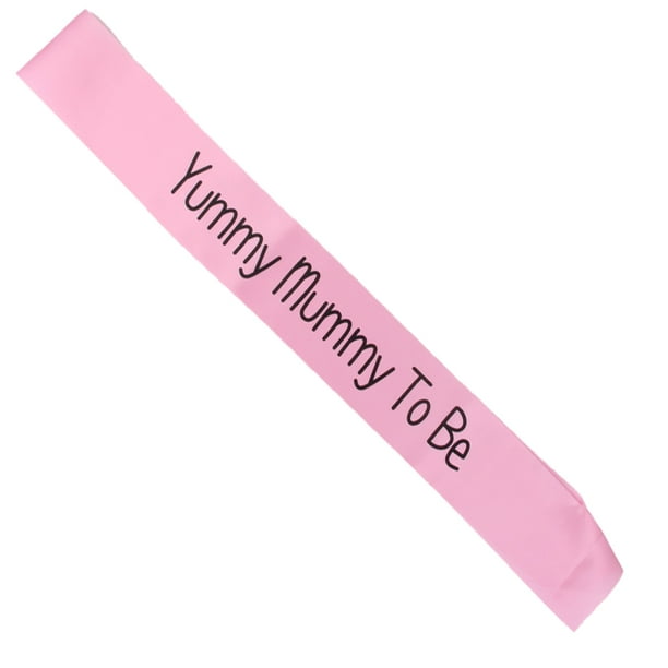 fiesta de bienvenida al bebé faja de satén vestido de lujo momia deliciosa para ser rosa Sunnimix Faja de poliéster satinado