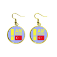 thumbnail image 1 of Soy de Turquía Ear Dangle Golden Drop Earring Jewelry Mujer Unbranded M, 1 of 3