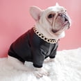 thumbnail image 3 of DOPI Pet Coat Zipper Design Windproof Fashion Dog Faux Leather Jacket Coat for French Bulldog, 3 of 8