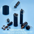 thumbnail image 5 of 4pcs Black Aluminium Alloy Detachable Small Multi-use Box Waterproof and Smell Proof Metal Tube with Iron Key Ring Container Holder Bottle Tube Container, 5 of 6