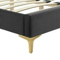 thumbnail image 6 of Modway Yasmine Channel Tufted Performance Velvet King Platform Bed in Charcoal, 6 of 8