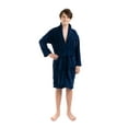 thumbnail image 2 of BC BARE COTTON Bare Cotton Kids Microfiber Fleece Shawl Robe - Boys - Navy Blue - Small, 2 of 5