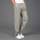 thumbnail image 2 of Pantalones holgados de algodón para hombre, tallas grandes: cintura elástica, bolsillos, estilo informal y deportivo, para todas las estaciones., 2 of 7