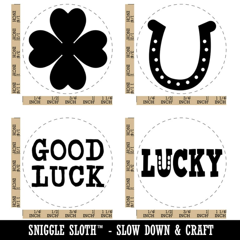 Mini Horseshoe Rubber Stamp - 1/2 Inch Lucky Charm Stamp For Planners, Journals, And Cards