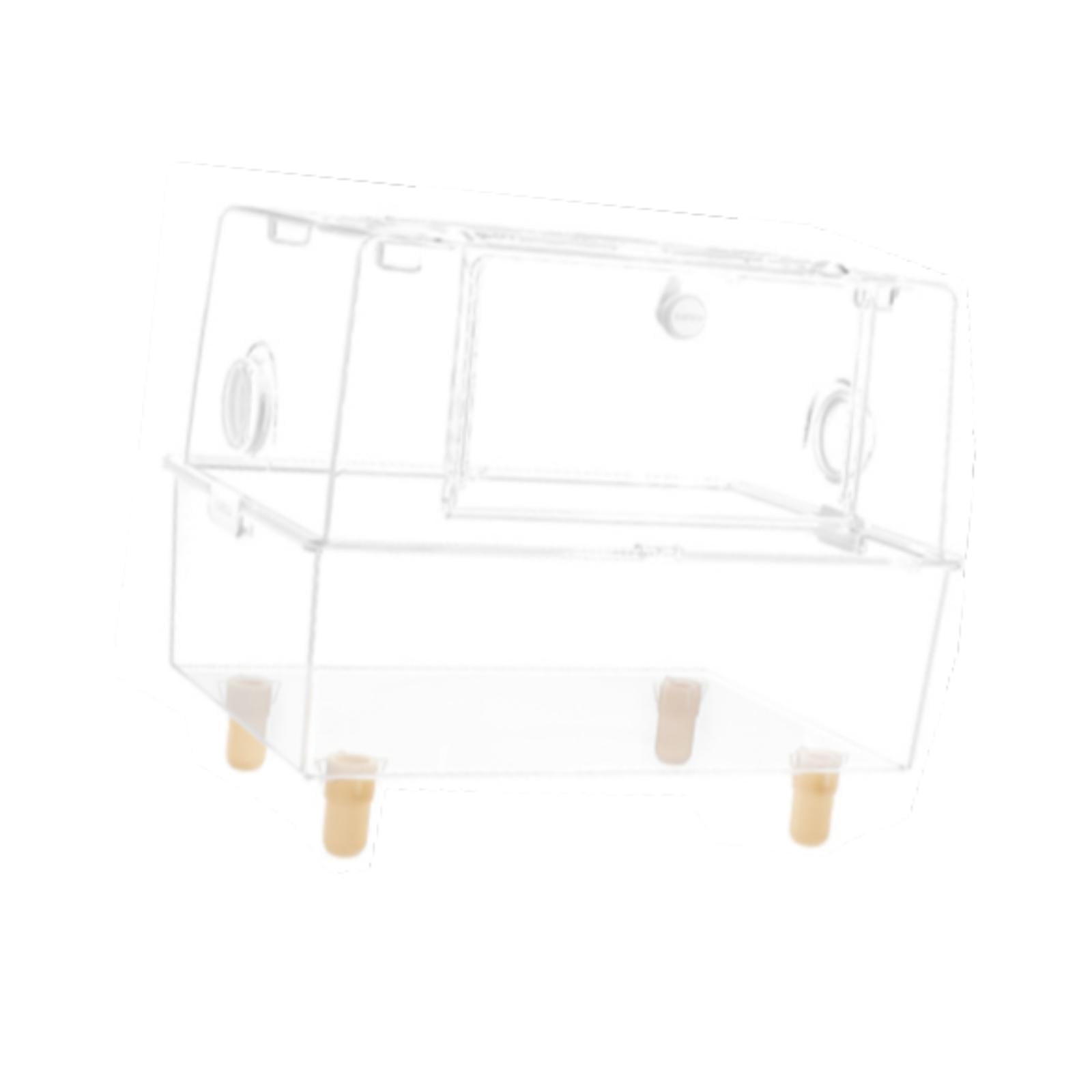 Serenable Clear Hamster Cage Hamster House Small Pets Habitat Small Animal Cage Clear Hamster Habitat Box for Sugar Glider Mice Gerbils