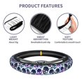thumbnail image 6 of XMXY Car Steering Wheel Cover, Blue Skull Purple Bone Non-Slip Jeep Truck Universal Elastic Steering Wheel Protector 15 inch, 6 of 8