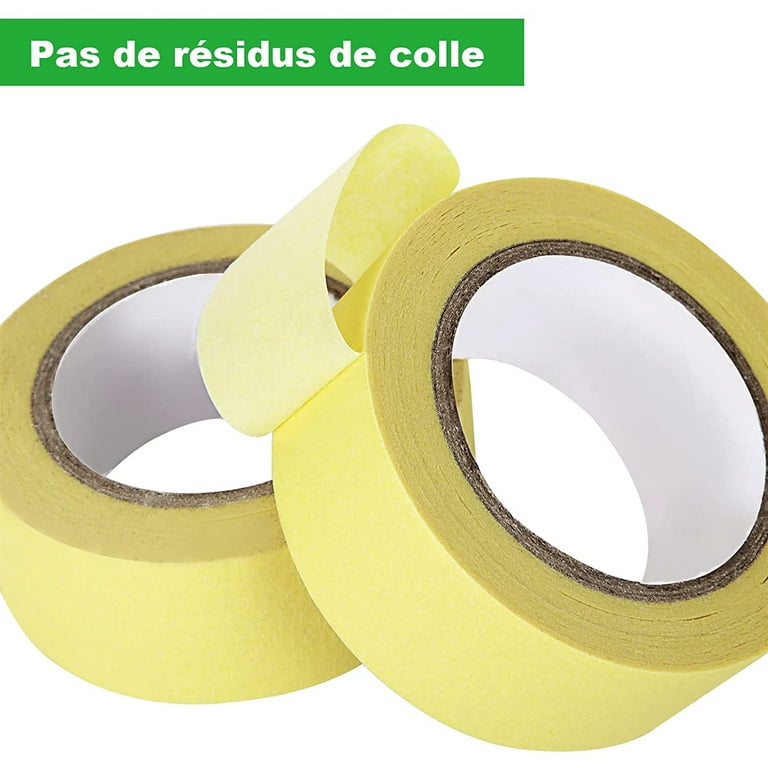 HLARTNET Pinstripe Thin Painters Tape, 8 Rolls Yellow Painters Tape 1/16, 1/8, 1/4 and 1/2 inch Wide x 52 Yard Long Automotive Masking Tape for DIY