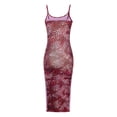 thumbnail image 5 of Vestido de Verano para las Mujeres, Vestido Largo Delgado Cuello Redondo sin Mangas de Impresión de Leopardo Sexy Hecho de Poliéster Ligero, Vestido Sexy para las Mujeres, 5 of 5