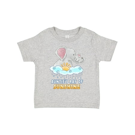 

Inktastic Auntie s Ray of Sunshine Cute Elephants Rainclouds and Sun Gift Toddler Boy or Toddler Girl T-Shirt