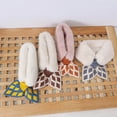 thumbnail image 2 of Little Girls Winter Plush Warm Scarf Kids Faur Fur Cross Knitted Bibs Scarves 2-6Y, 2 of 3