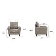 thumbnail image 5 of Pingliang Home 4 Piece Sofa Set,Sectional Sofa Couch with Storage Ottoman and Storage Pockets, L Shaped 3 Seater+Ottoman+Loveseat+Accent Chair,Living Room Furniture Set for Apartment Apt Living Room, 5 of 9