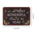thumbnail image 3 of Indoor Outdoor Entry Way Doormat for Patio, Front Door, All Weather Exterior Doors Christmas Holiday Doormat Wonderful Time, 3 of 8