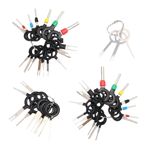 BRIGHTFUFU 59Pcs Auto Car Plug Placa de circuito Arnés de cable Terminal Extractor Selecciones Conector Crimp Pin Needle Remove Tools