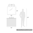 thumbnail image 3 of Golden Lighting Ingalls 3-light Vanity in Matte Black, 3 of 7