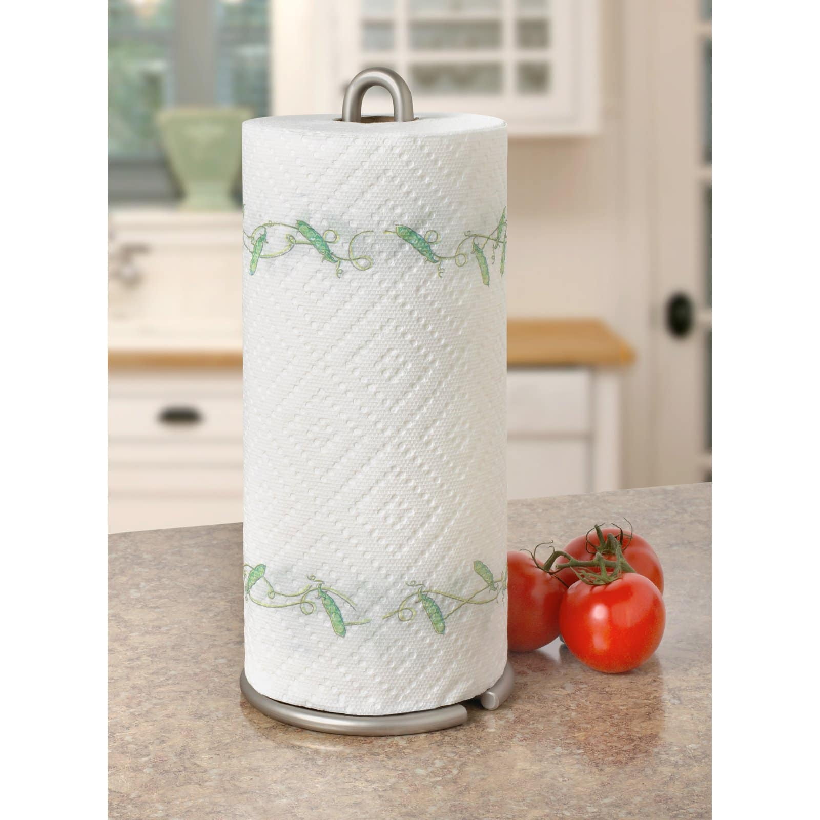 Sdd Holdings Paper Towel Holder Euro Collection - Countertop, Satin Nickel - 1 Ct, Silver