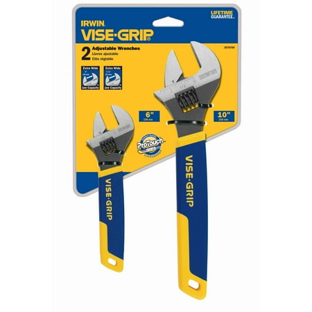 Irwin Vise Grip 2078700 Adjustable Wrench Set 2 Count