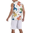 thumbnail image 2 of Honeii Dinosaur print basktball shirt for men and women, Unisex basketball jersey for Theme party-Large, 2 of 6