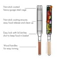 thumbnail image 4 of Bueautybox Durable Wood Stainless Steel Kabob Sausage BBQ Picnic Camping Basket Grill Part, 4 of 6