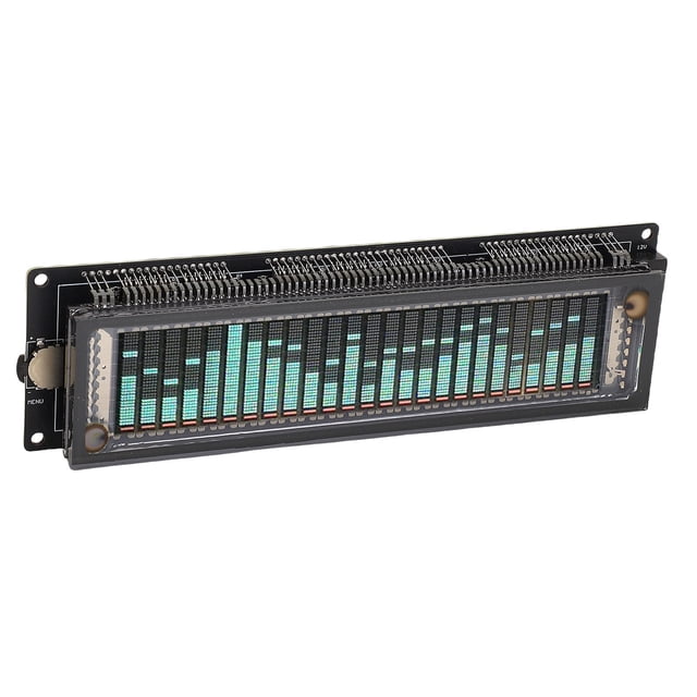 LED Music Spectrum Display, Sound Spectrum Analyzer Transparent Shell Adjustable Bringhtness for Studio