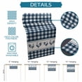 thumbnail image 6 of Table Runner - 36 Inch Long, Farmhouse Blue Plaid Kitchen Dining Table Runner Dresser Scarves, Vintage Country Cock Checkered Farmhouse Decor for Coffee Tables Wedding Party Banquet, 6 of 8