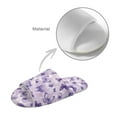 thumbnail image 5 of Xoenoiee Purple Butterfly Print Cotton House Slippers for Women Men Indoor Open Toe Slippers Flannel Bedroom Shoes Slip On, Machine Washable, 4.5-5 Women/3.5-4.5 Men, 5 of 7