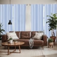 thumbnail image 2 of Ambesonne Nordic Window Curtains, Geometric Chevron Flower, Each 28" W x 63" L, Pale Blue and Blue, 2 of 5
