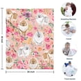 thumbnail image 4 of Pomeranian Dogs and Flowers Blanket,Comfortable Soft Flannel Throw Blanket,All Season,Warm Lightweight Blankets for Sofa Bed Couch Living Room Chair,30"x40"(80x100cm), 4 of 4