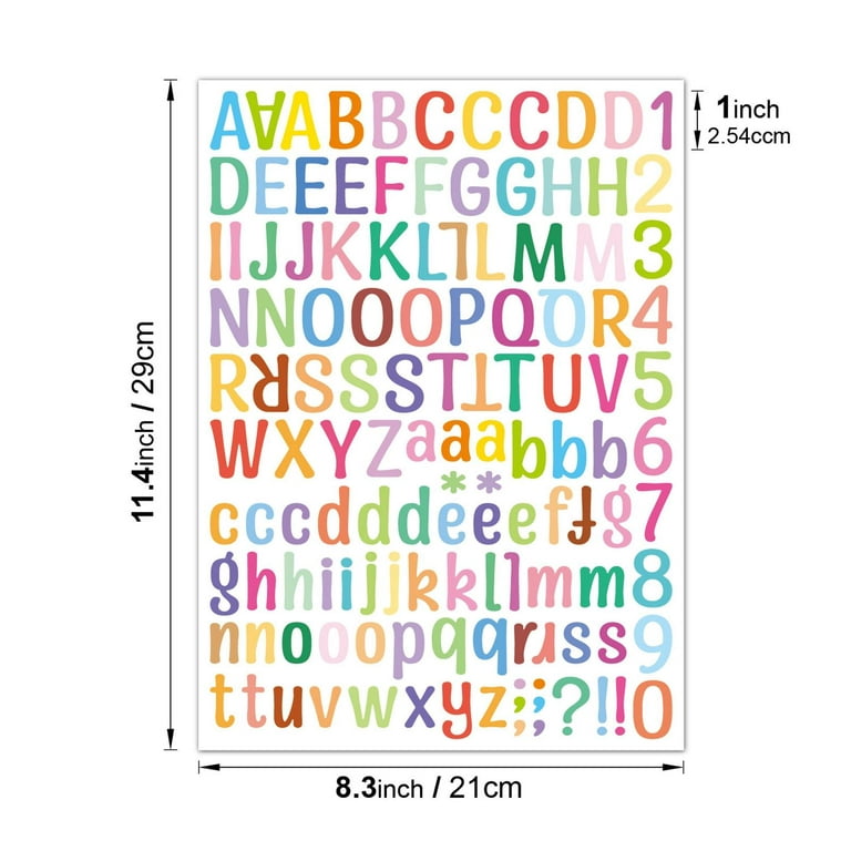 Alphabet Letter Stickers for Water Bottles Address Number Gift Wrapping