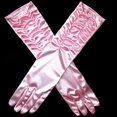 thumbnail image 1 of Lefu Gants de Mariée Doigts Complets Satin Plissé Rétro Photo de Mariage Satin, 1 of 9