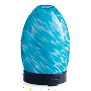 Airome 100 mL Hand Blown Glass Ultrasonic Essential Oil Diffuser, Aegean Blue
