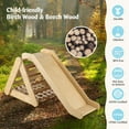thumbnail image 4 of GLACER 4-in-1 Climbing Triangle w/Ramp, Climbing Toy Set with Rope Wall, Climbing Rock & Climbing Ladder, Fun Slide, Indoor & Outdoor Fun Triangle Climber for Kids Room, Play Room, Daycare (Natural), 4 of 7