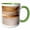 Green/White, variant on 3drose, Image of Trend Gold Copper Strokes on Shiny Gold Elegant Texture, 11oz Two-tone Black Mug