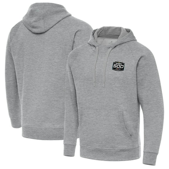 Men's Antigua Heather Gray 2026 Daytona 500 Victory Hoodie