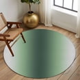 thumbnail image 2 of Round Rugs 5Ft, Green Grey Ombre Round Area Rug Washable Indoor Throw Carpet, Farmhouse Gradient Minimalist Soft Non Slip Circle Rug for Cabinet Bathroom Home Decor Aesthetic, 2 of 8