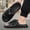 Black, variant on Men'S Fashion New Breathable Mesh Slippers | Comfortable Flat Open-Toe Slippers, Black, Khaki, White with Cover Patch, Casual Summer Outdoor Activity Shoes, Breathable Slippers | Casual Style