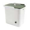 2.4 Gallon Hanging Trash Can Sealed Sink RV Bedroom Indoor Compost white