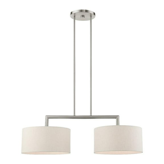 Modern Traditional Two Light Chandelier-Brushed Nickel Finish Bailey Street Home 218-Bel-4363147