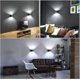 thumbnail image 4 of Aplique de pared con iluminación LED regulable, color negro, 7 W, moderno aplique de pared, aplique de pared de aluminio, luz decorativa, blanco frío, 4 of 5