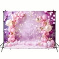 thumbnail image 3 of Butterfly Balloon First Birthday Background for Photoshoot Pink Flower Glitter Happy Birthday Party Decoration Wedding Birthday, 3 of 7