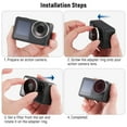 thumbnail image 5 of Neewer ND/CPL Filter Set Compatible with DJI Osmo Action 3, HD Optical Glass ND8/PL+ND16/PL+ND32/PL+ND64/PL+CPL Filter, Aluminum Frame Multi Coated Water Repellent Action Camera Accessories, 5 Pack, 5 of 8