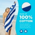 thumbnail image 3 of KAUFMAN - Soft Oversized Beach Towels in Bulk | 30" x 60" Cabana Striped Beach Towels | 100% Terry Cotton Thick Beach Towels (36 Pack), 3 of 7