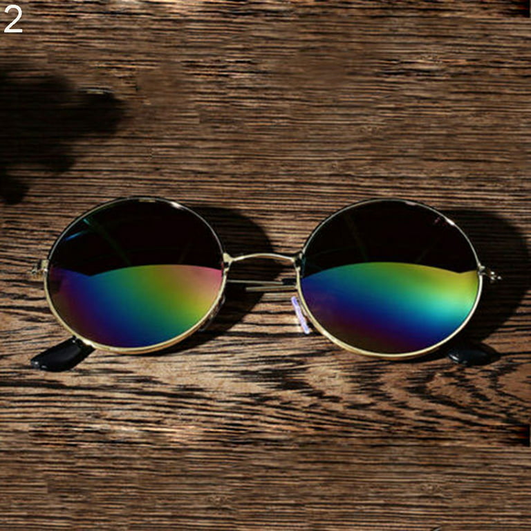 Glasses Mirror Protection Outdoor Round Lomubue Women\'s Lens Men\'s Eyewear Sunglasses UV