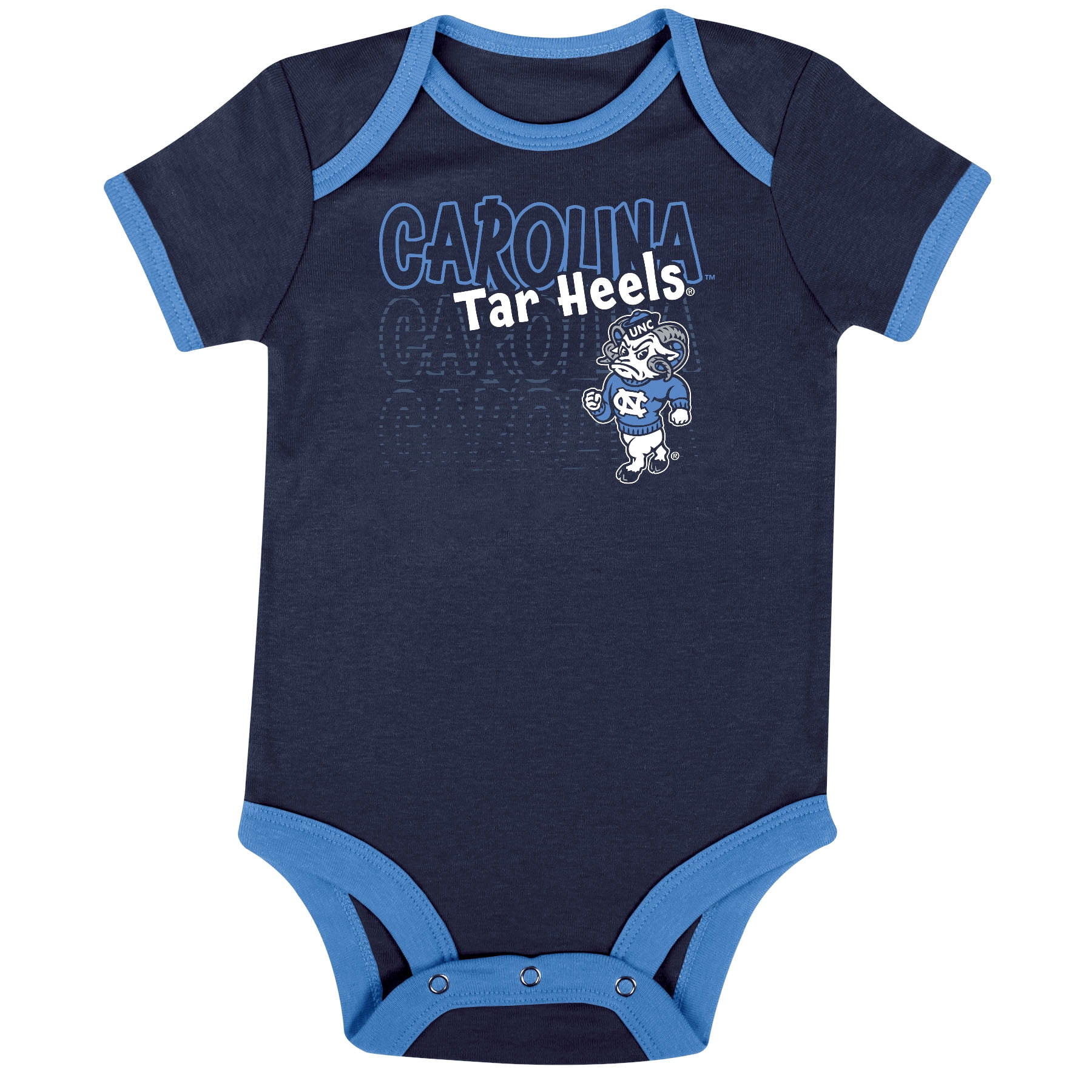 NCAA North Carolina TarHeels Infant & Toddler Onesies, 3-Pack