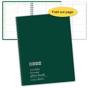 6 Period WIDE Undated Teacher Weekly Lesson Plan Book by Elan Publishing Company, 8.5" x 11", Green, Days Vertically Down the Side (6WPL) - AJ-M88T-SCOW