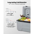 thumbnail image 3 of 74QT wheeled refrigerated box, lightweight hard shell insulated box with ice box handle, cup holder, camping picnic car refrigerated box, 3 of 6