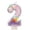 Number 2, variant on Colorful Rainbow Number Candle for Birthday Cake, Vibrant Party Decoration Topper, Unique Themed Celebration Accessory for Every Anniversary Event, Number 2