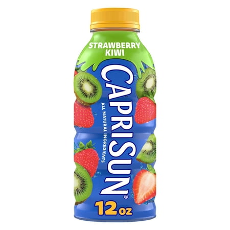 Capri Sun Strawberry Kiwi Flavored Juice Drink Blend from concentrate with other natural flavors 12 fl oz Bottle