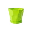 thumbnail image 1 of Linyer Plastic Flowerpot with Tray Ornamental Shock-proof Succulents Nursery Garden Planter Stable Lightweight Plant Pots Home Green, 1 of 6
