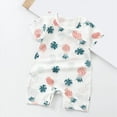 thumbnail image 2 of UAYOTSE Baby Boy Clothes Summer Infant Boy Outfits Dinosaur Short Sleeve Zipper Rompers Jumpsuits Bodysuit,Sizes 12-18 Months, 2 of 4